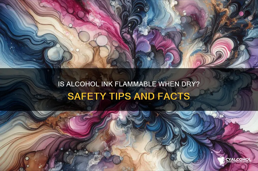 is alcohol ink flammable when dry