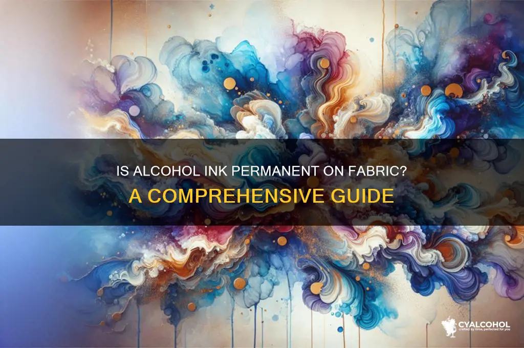 is alcohol ink permanent on fabric