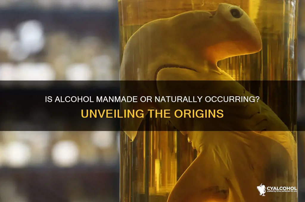 is alcohol manmade of naturally occuring