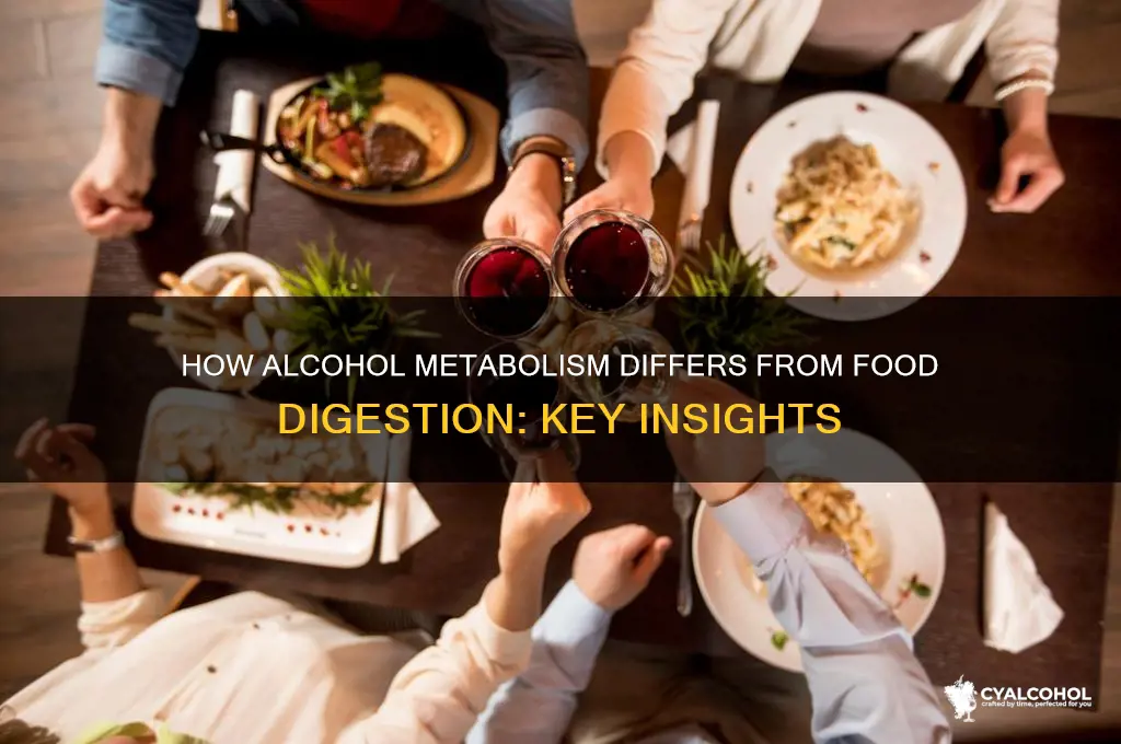 is alcohol metabolized differently than food