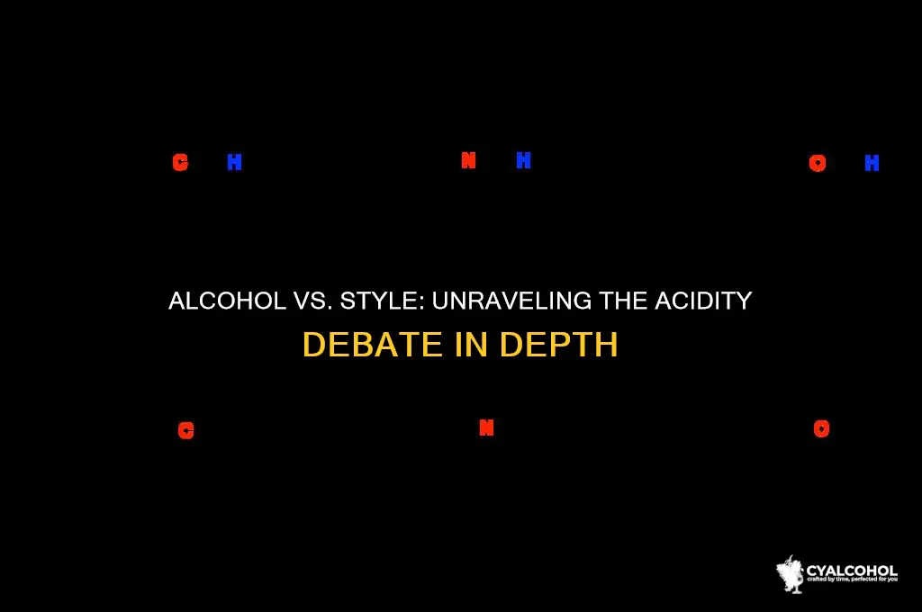 is alcohol more acidic than style