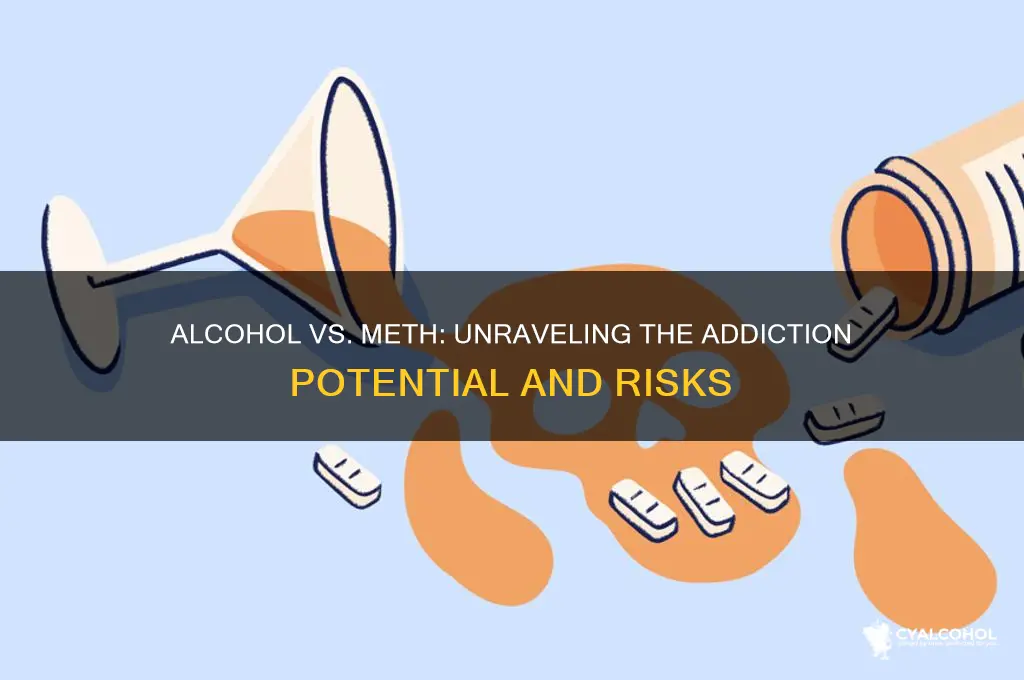 is alcohol more addictive than meth