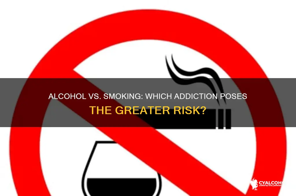 is alcohol more addictive than smoking