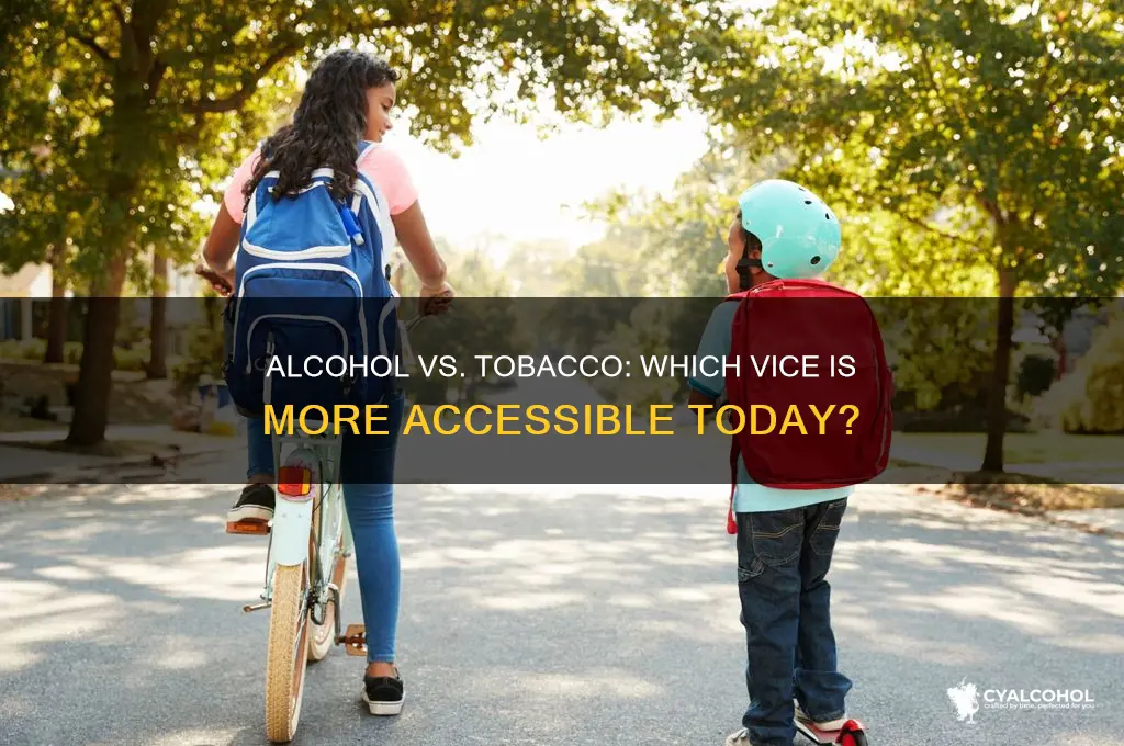 is alcohol more attainable than tobacco