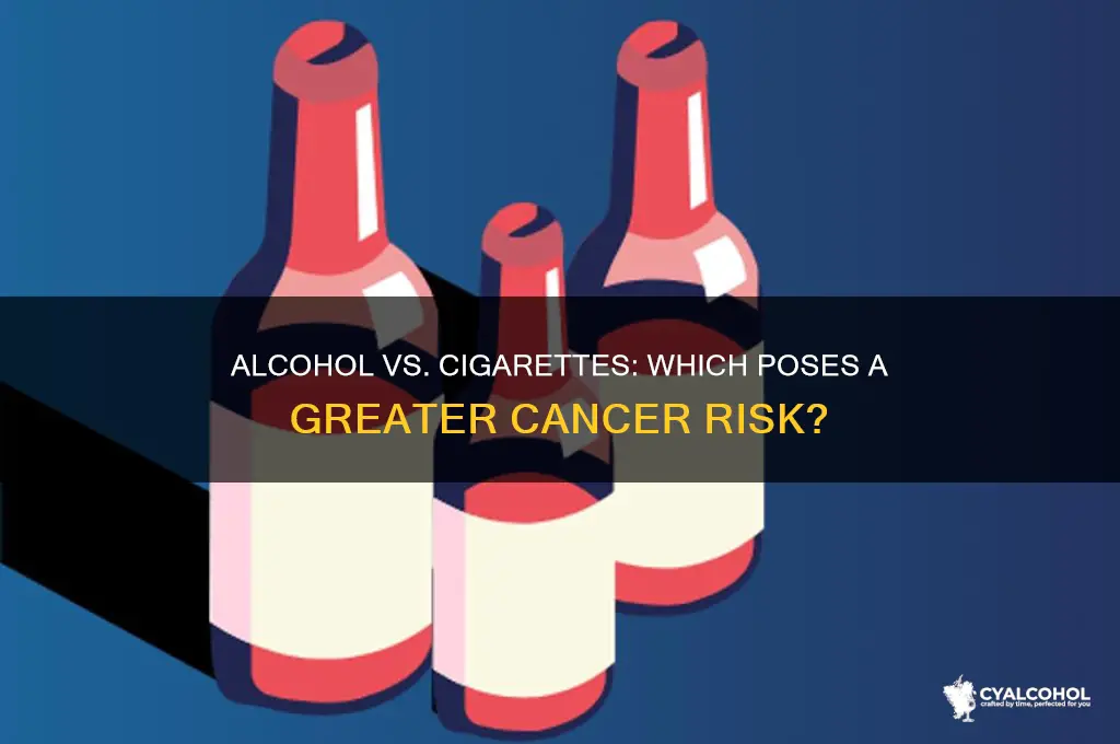 is alcohol more cancerous than cigarettes