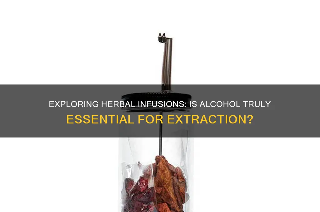 is alcohol necessary for herbal infusions