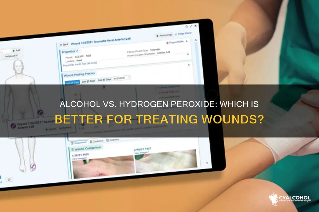 is alcohol or hydrogen peroxide better for wounds