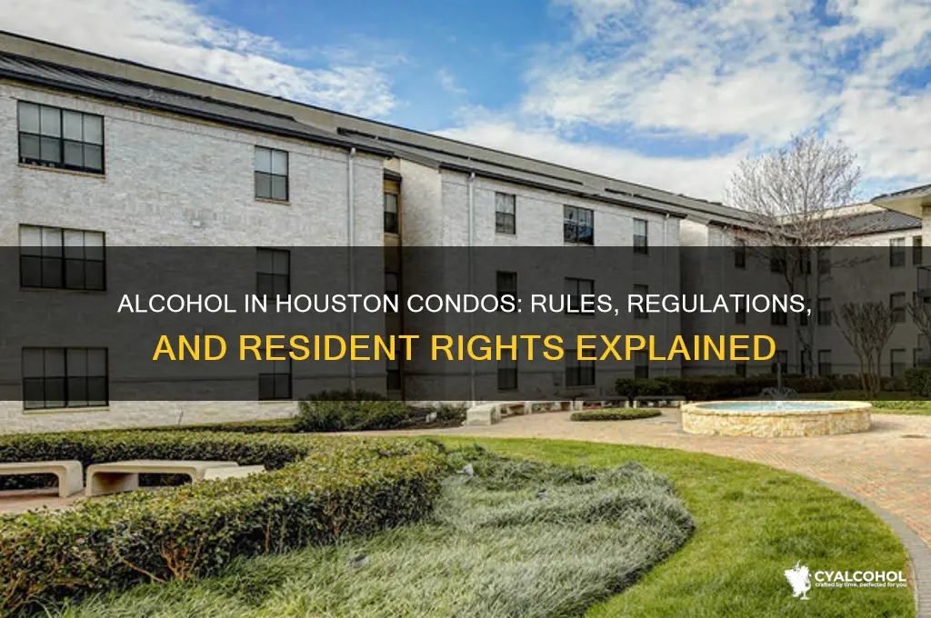 is alcohol permitted in condominiums houston