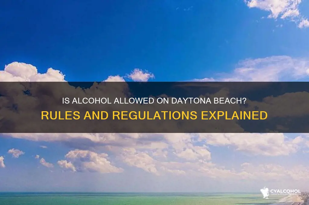 is alcohol permitted on daytona beach