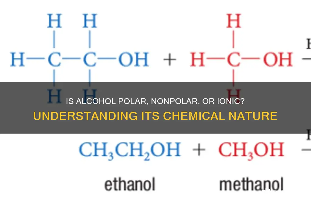 is alcohol polar nonpolar or ionic
