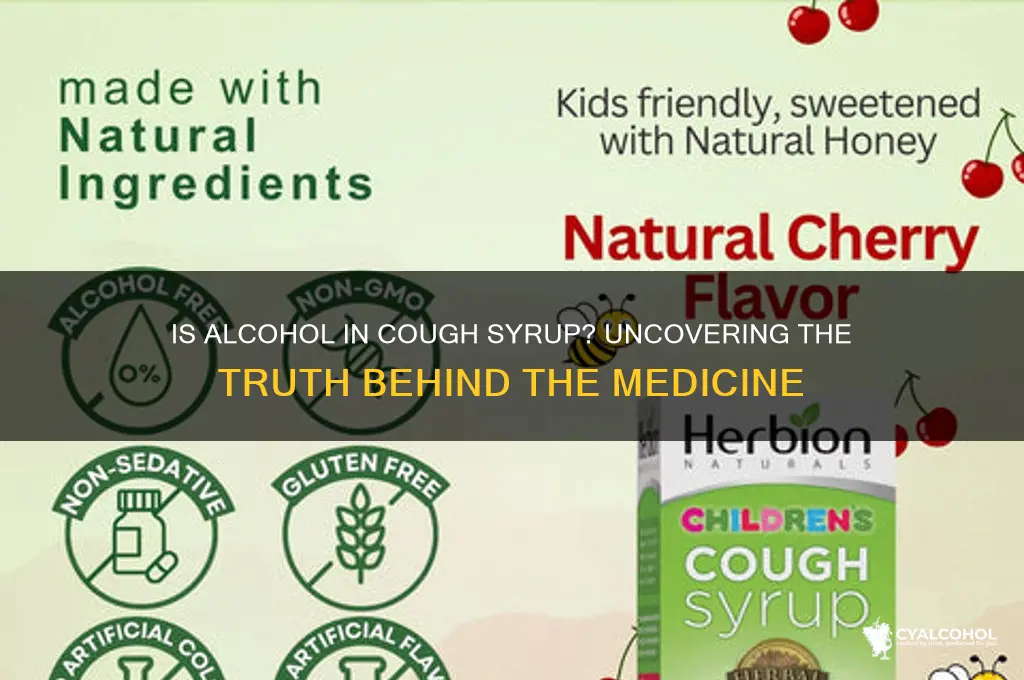 is alcohol present in cough syrup