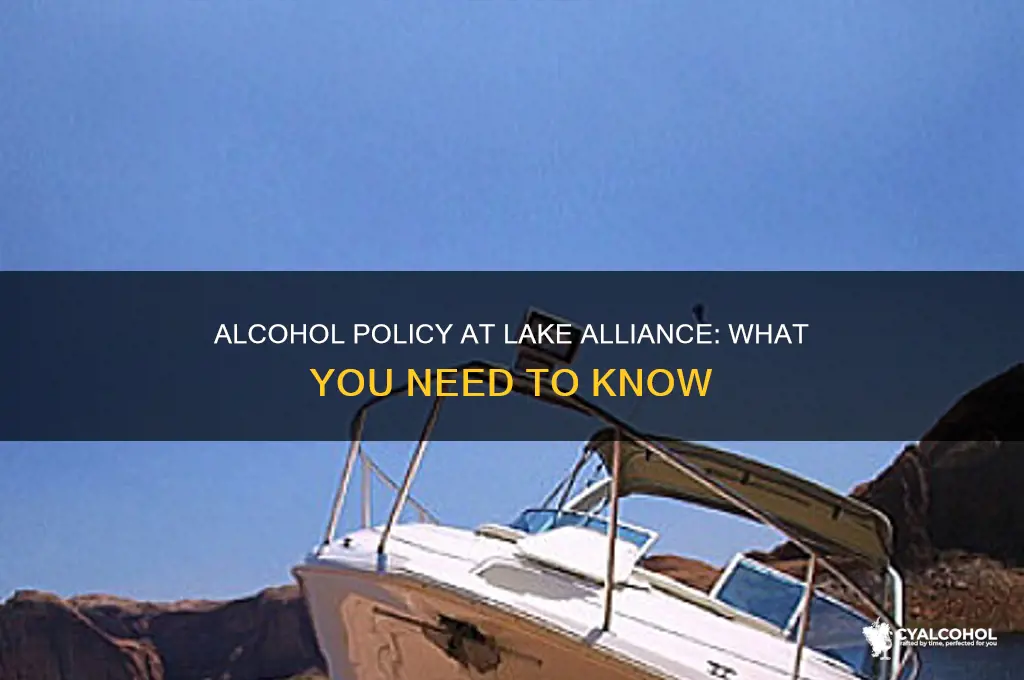 is alcohol prohibited at lake alliance