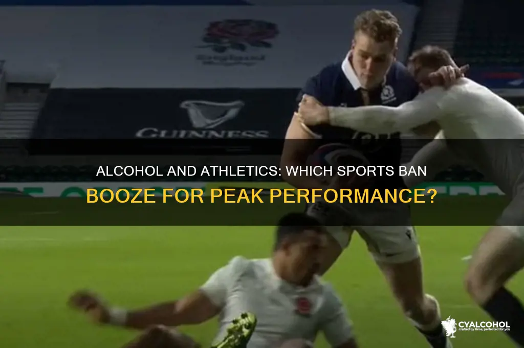is alcohol prohibited for certain sports