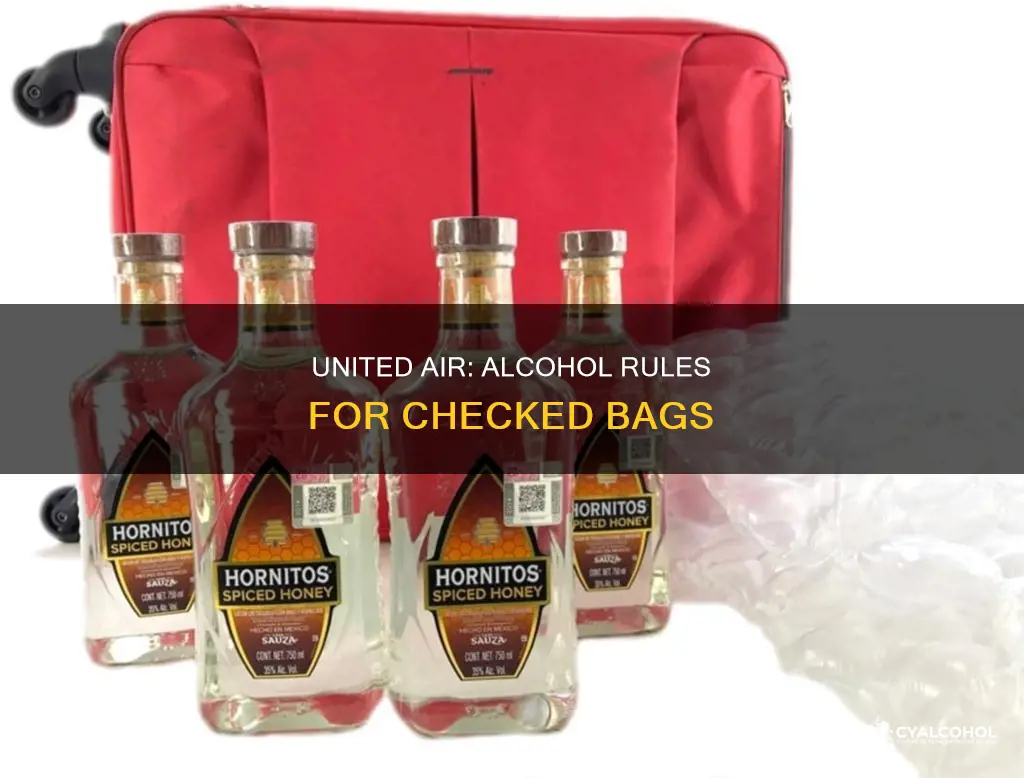 is alcohol prohibited in checked bags on united air