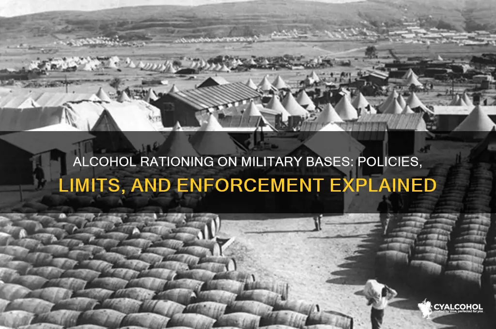 is alcohol rationed on military bases