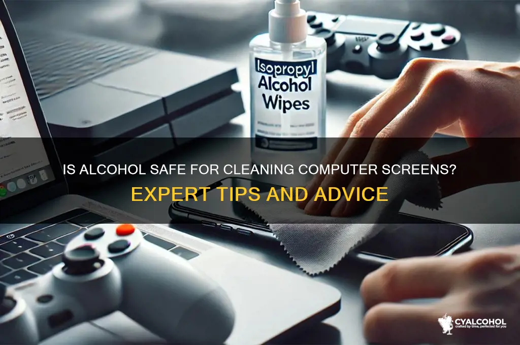 is alcohol safe for computer screens