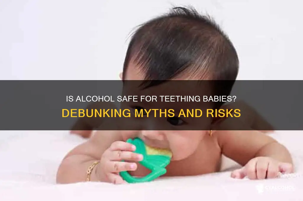 is alcohol safe for teething babies