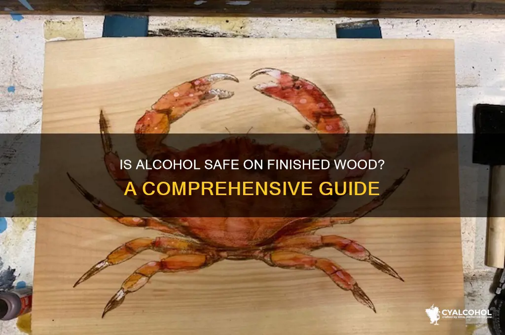 is alcohol safe on finished wood