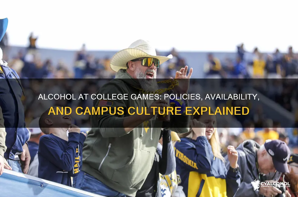 is alcohol sold at college games