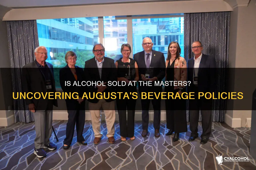is alcohol sold at the masters
