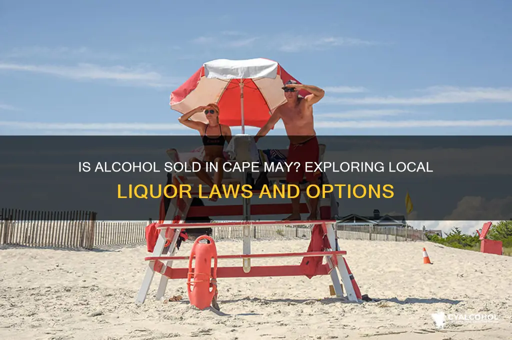 is alcohol sold in cape may