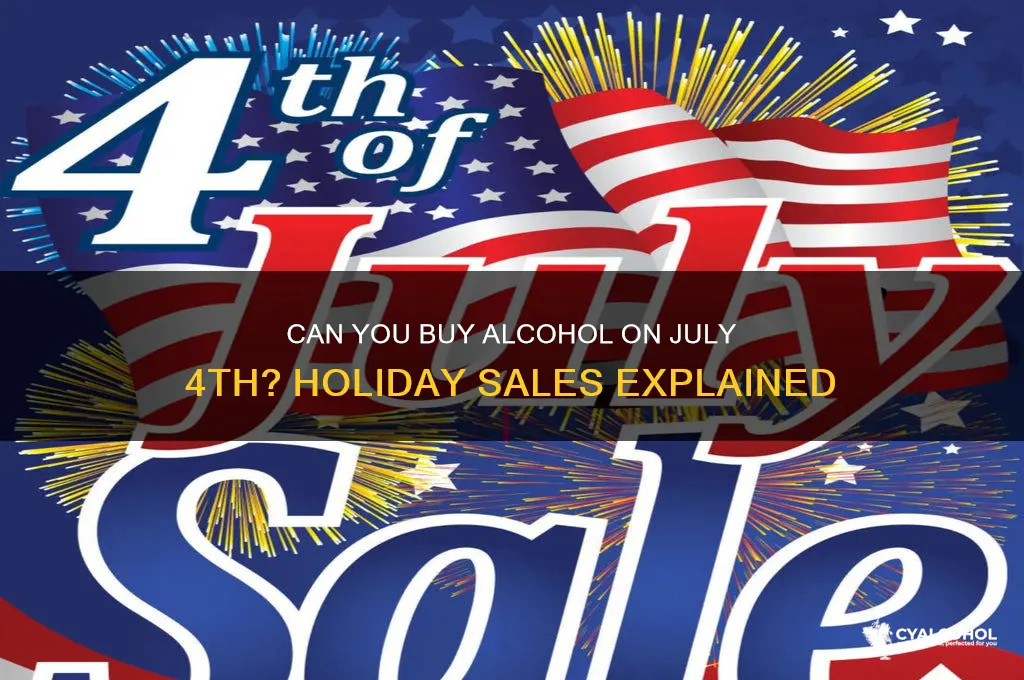 is alcohol sold on july 4