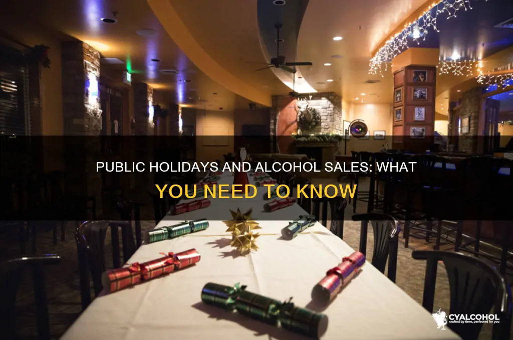 is alcohol sold on public holidays