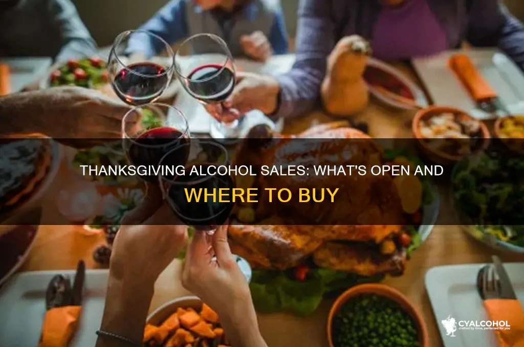 is alcohol sold on thanksgiving day