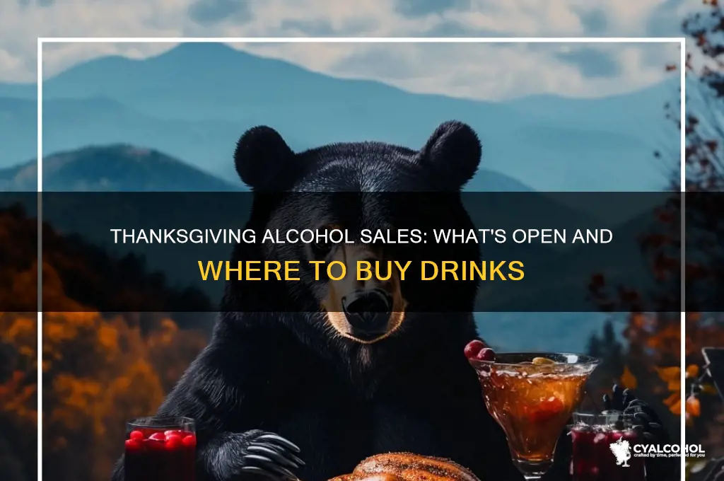 is alcohol sold on thanksgiving