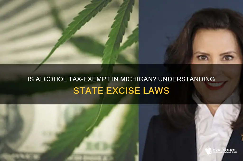 is alcohol tax exempt in michigan