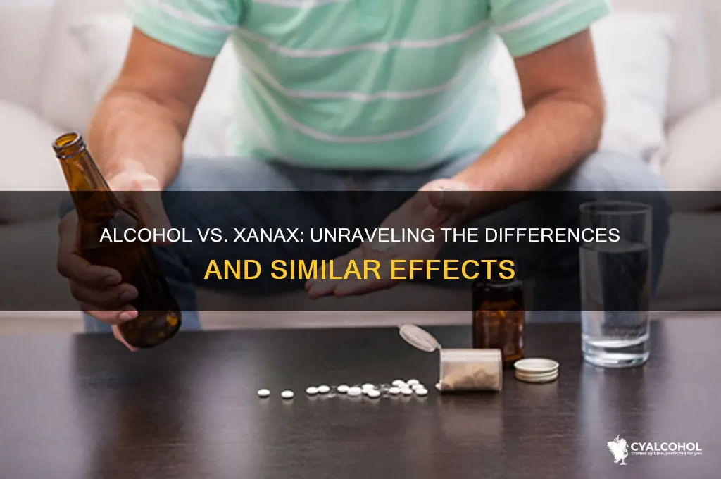 is alcohol the same as xanax