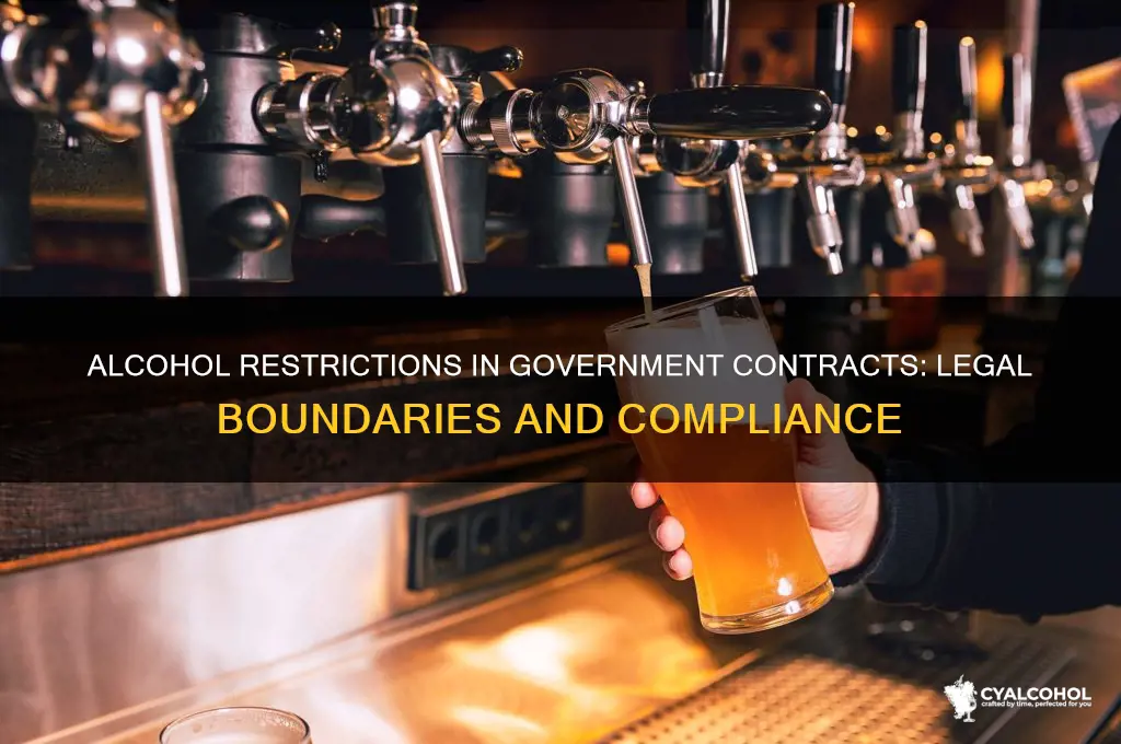 is alcohol unallowable for government contracts