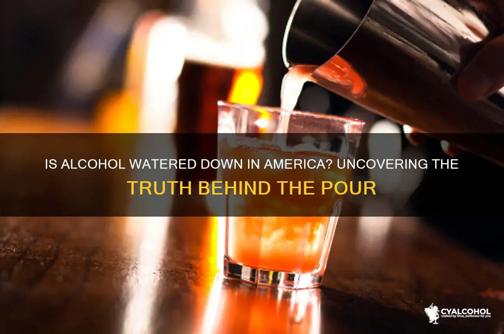 is alcohol watered down in amerida