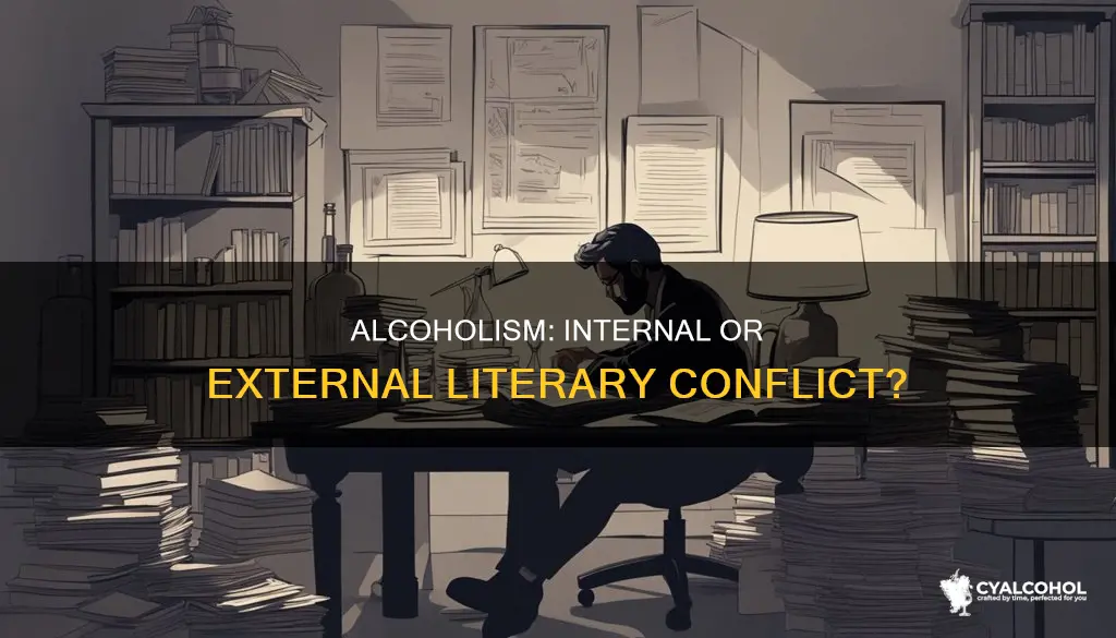 is alcoholism a internal or external conflict in literature