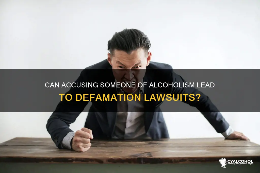 is alcoholism an actionable defamation claim