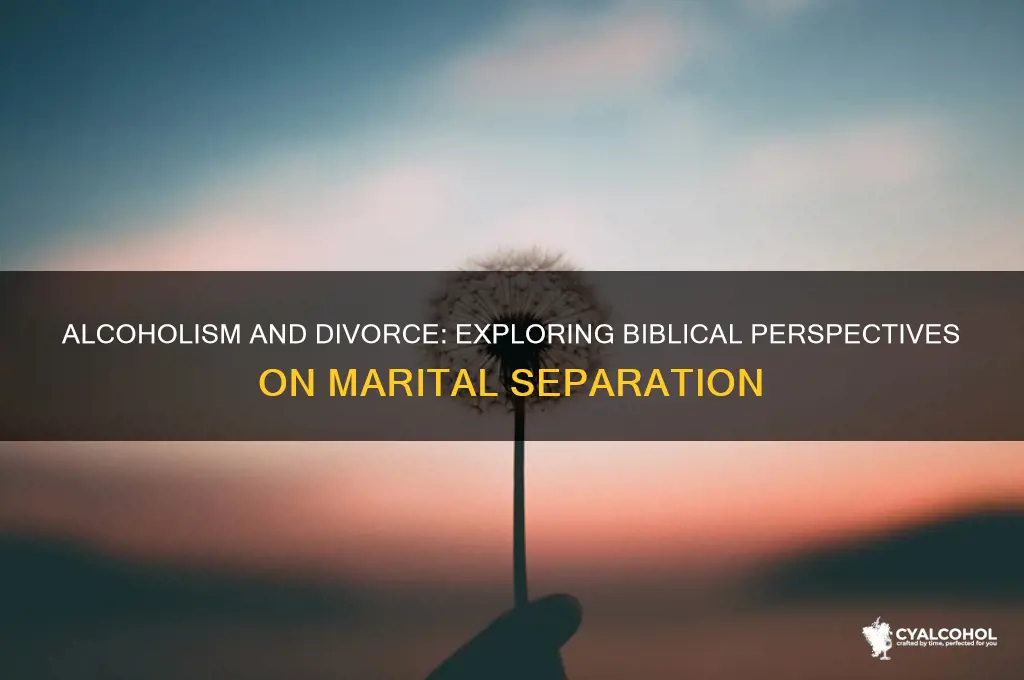 is alcoholism biblical grounds for divorce