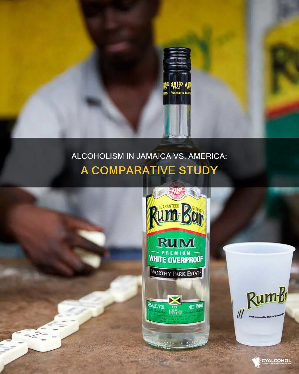 is alcoholism more or less prevalent in jamaica than america
