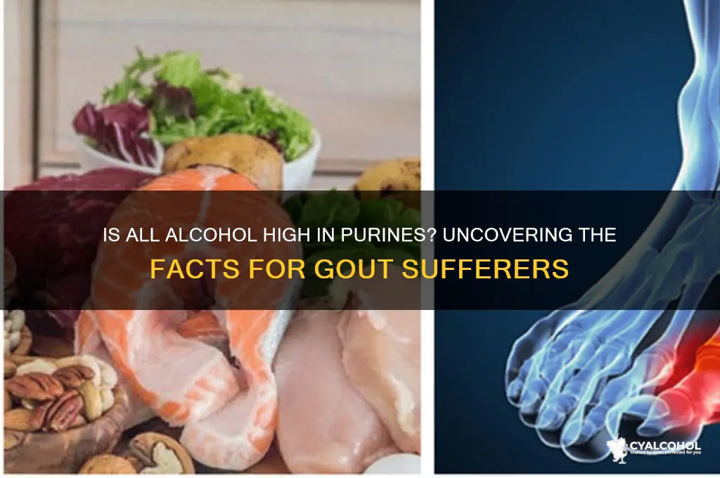 is all alcohol high in purines