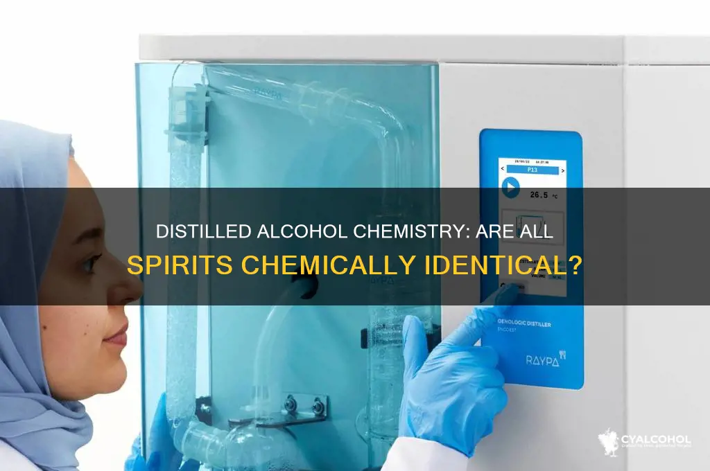 is all distilled alcohol chemically identical