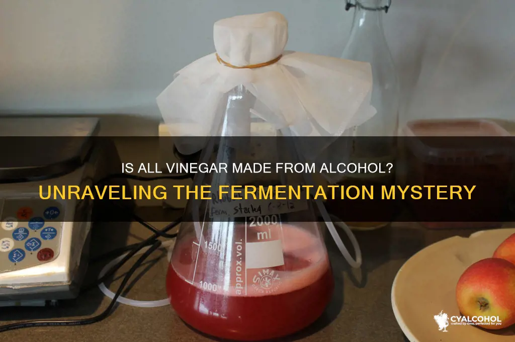 is all vinegar made from alcohol