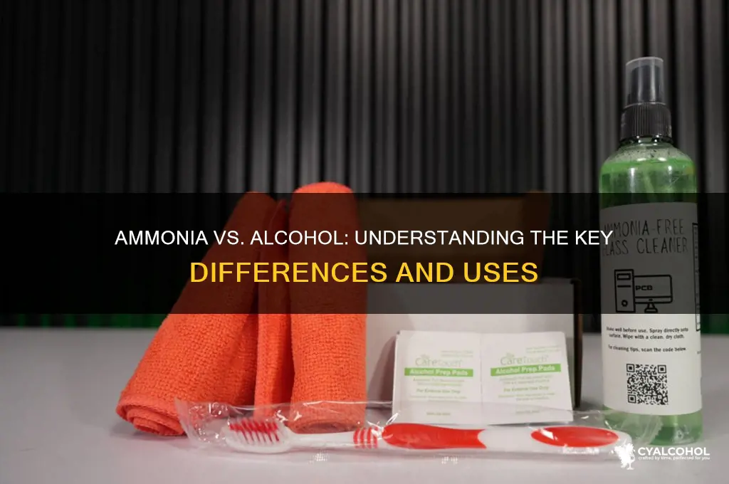 is ammonia the same as alcohol