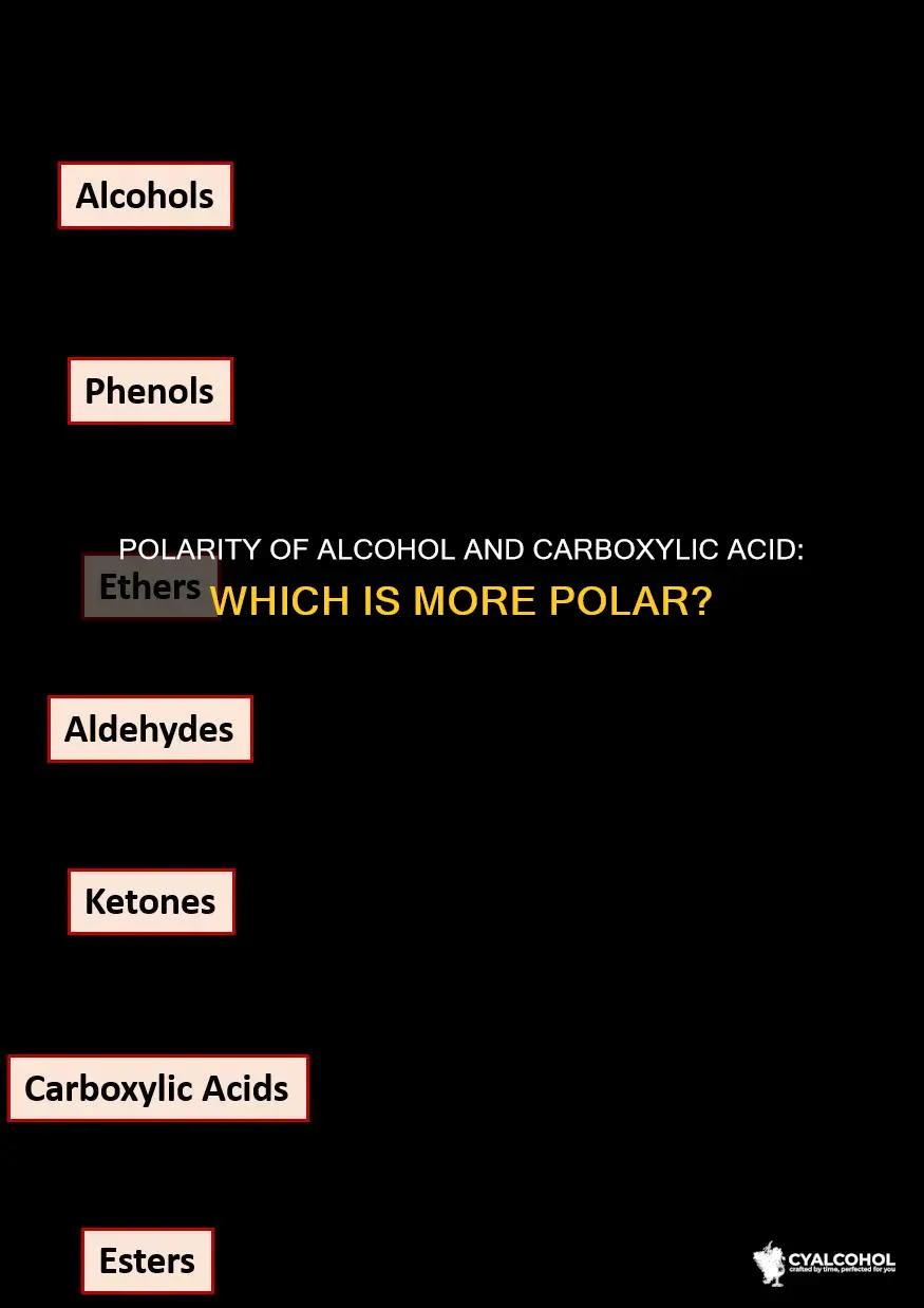 is an alcohol or a carboxylic acid more polar