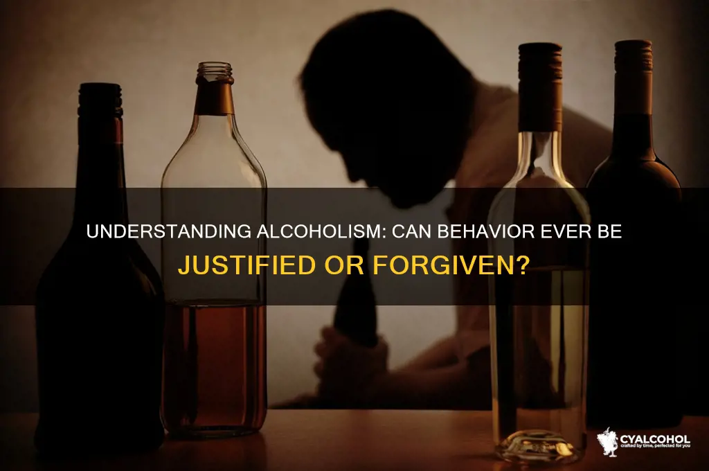 is an alcoholics behavior ever excusable