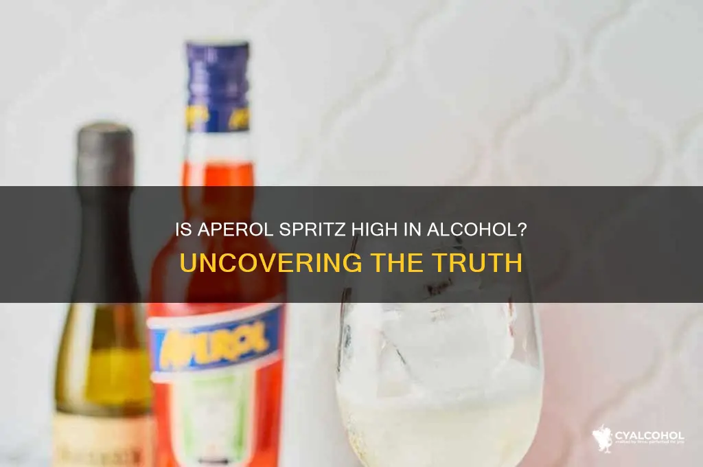 is aperol spritz high in alcohol