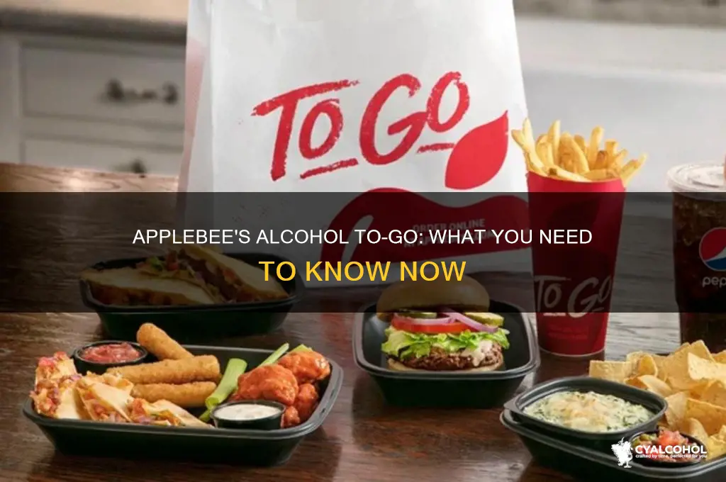 is applebees doing alcohol to go
