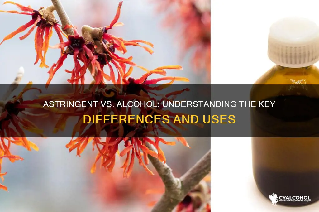 is astringent the same as alcohol