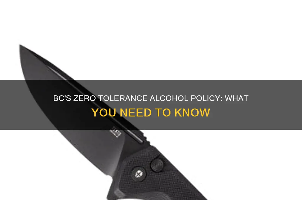 is bc zero tolerance for alcohol