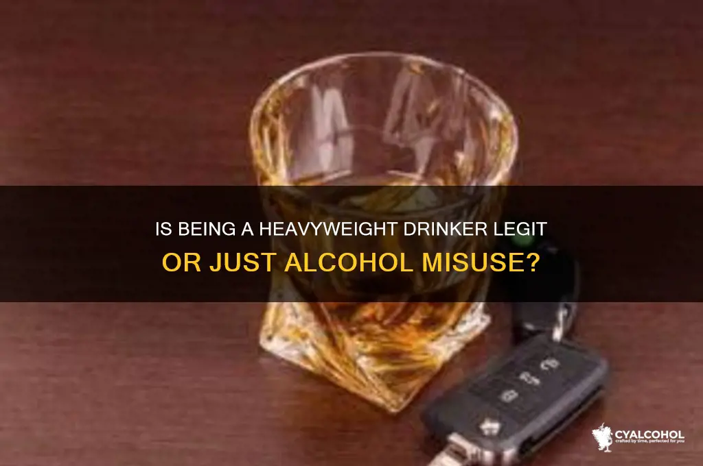 is being a heavyweight legit alcohol