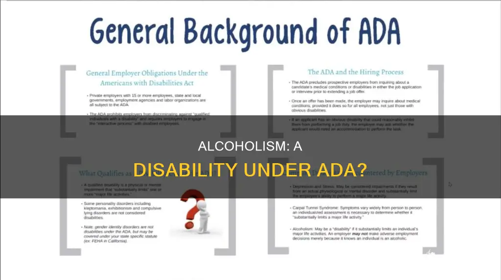 is being an alcoholic a disability under the ada