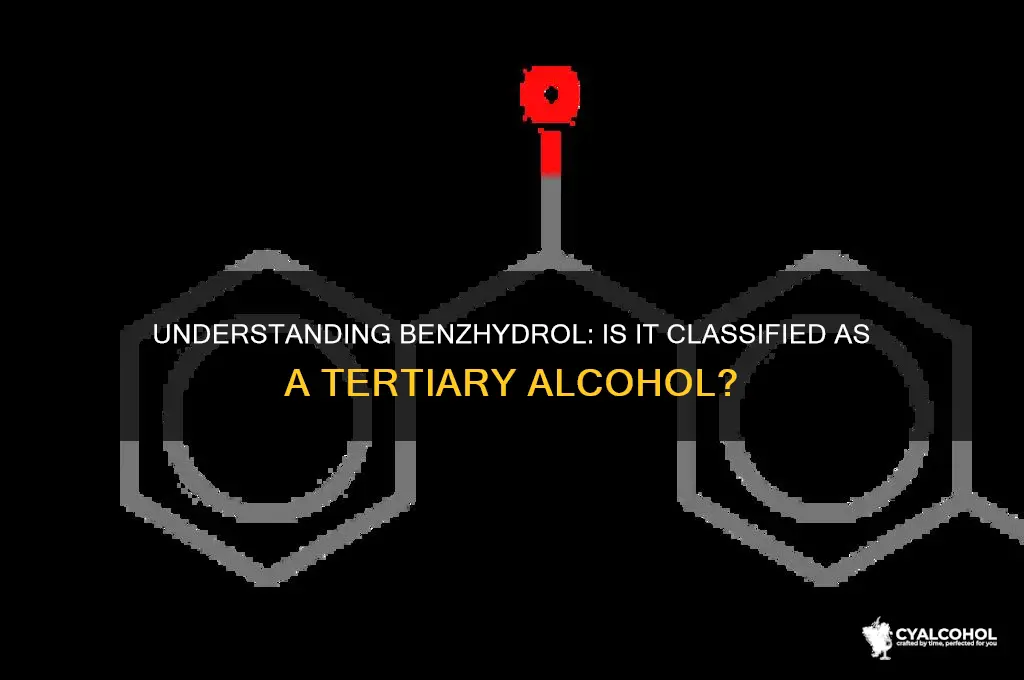 is benzhydrol is a tertiary alcohol